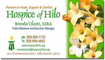 Hospice of Hilo business card